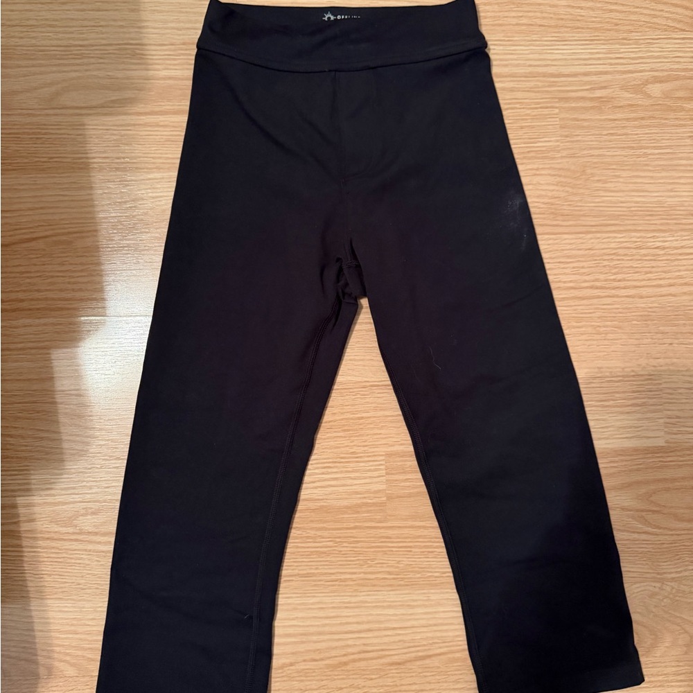 Womens Black Active Leggings - capri